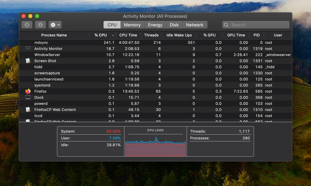 mdsync high CPU usage